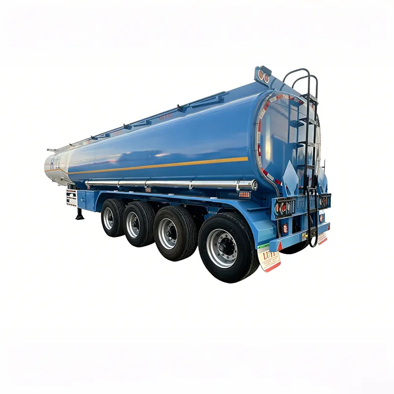 Four axle fuel tanker semi-trailer