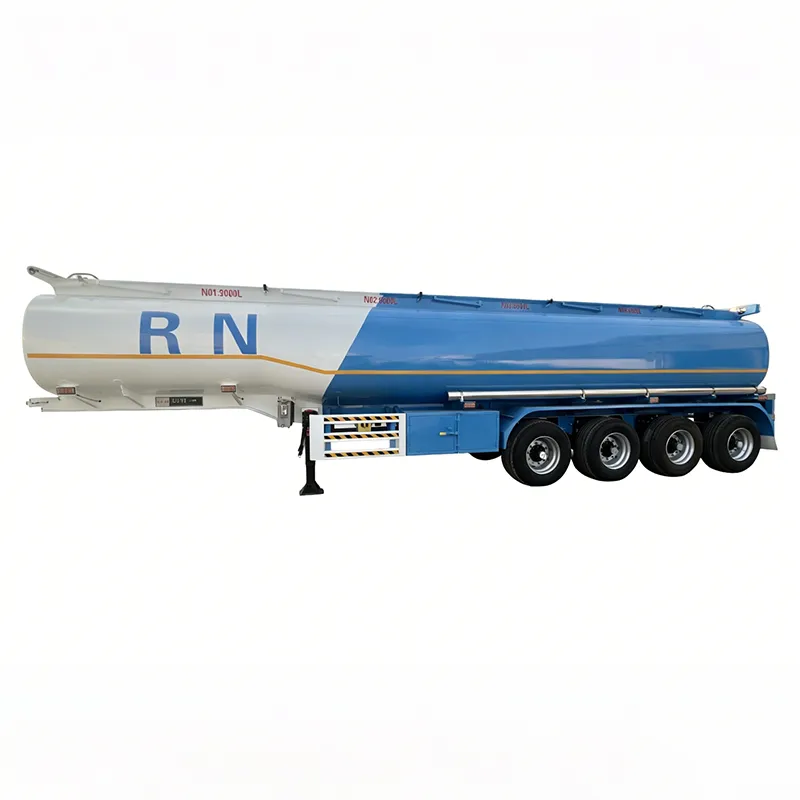 Four axle fuel tanker semi-trailer