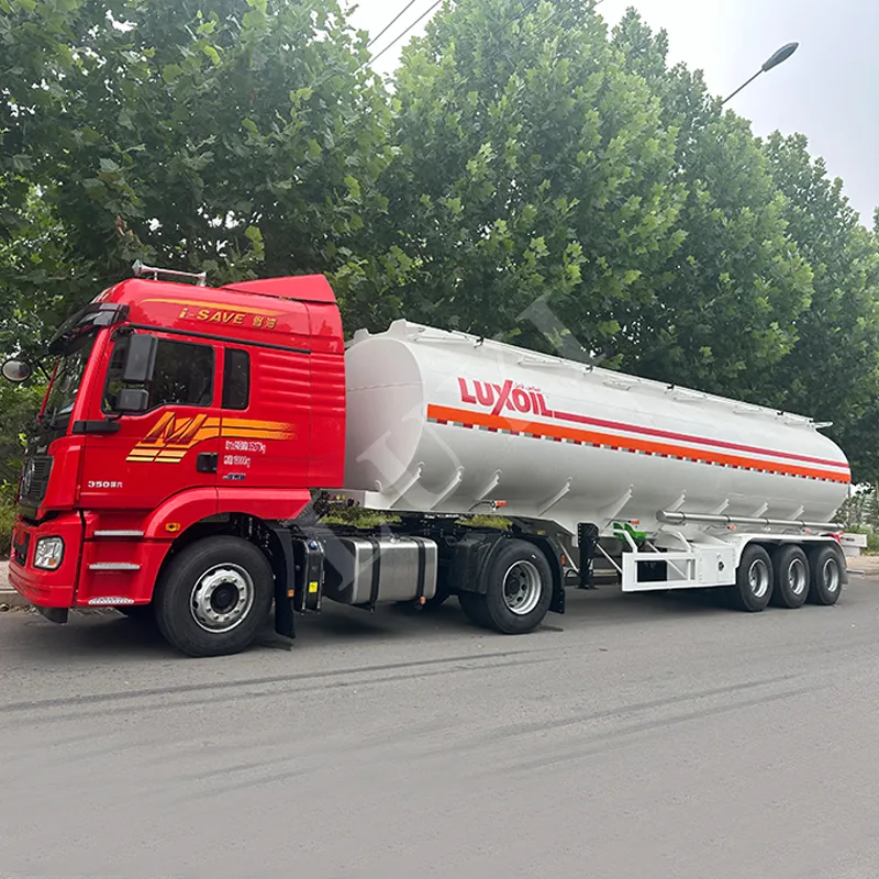45000L, 3 Axle, 4 Compartments Fuel Tank Semi Trailer
