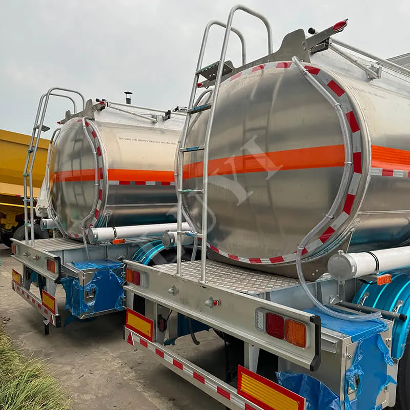 3 Axle Aluminum Alloy Fuel Tank Semi Trailer