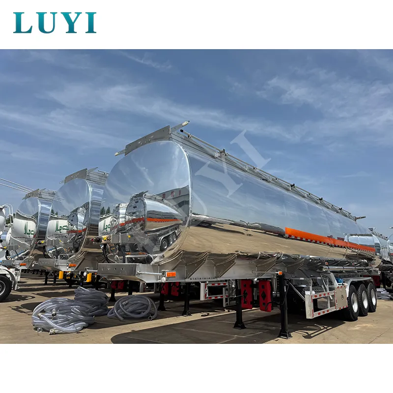 3 Axle Aluminum Alloy Fuel Tank Semi Trailer