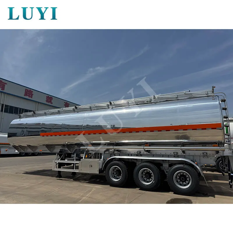 3 Axle Aluminum Alloy Fuel Tank Semi Trailer