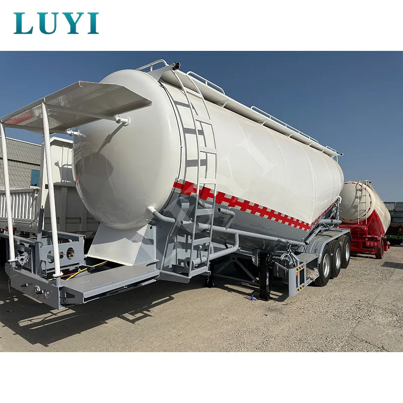 3‑axle 40CBM bulk powder tanker semi‑trailer
