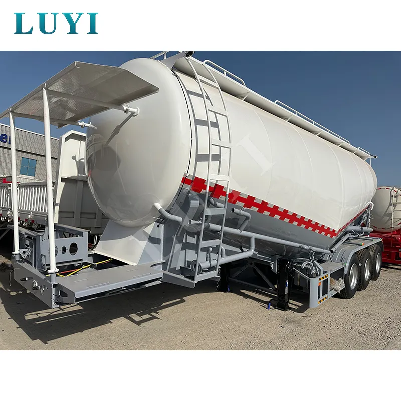 3‑axle 40CBM bulk powder tanker semi‑trailer