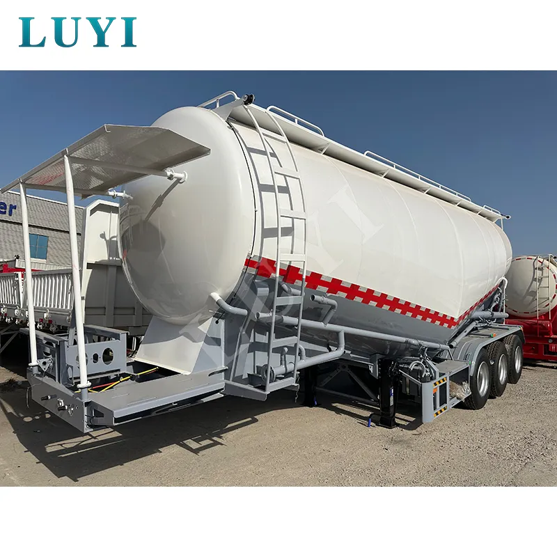 3‑axle 40CBM bulk powder tanker semi‑trailer