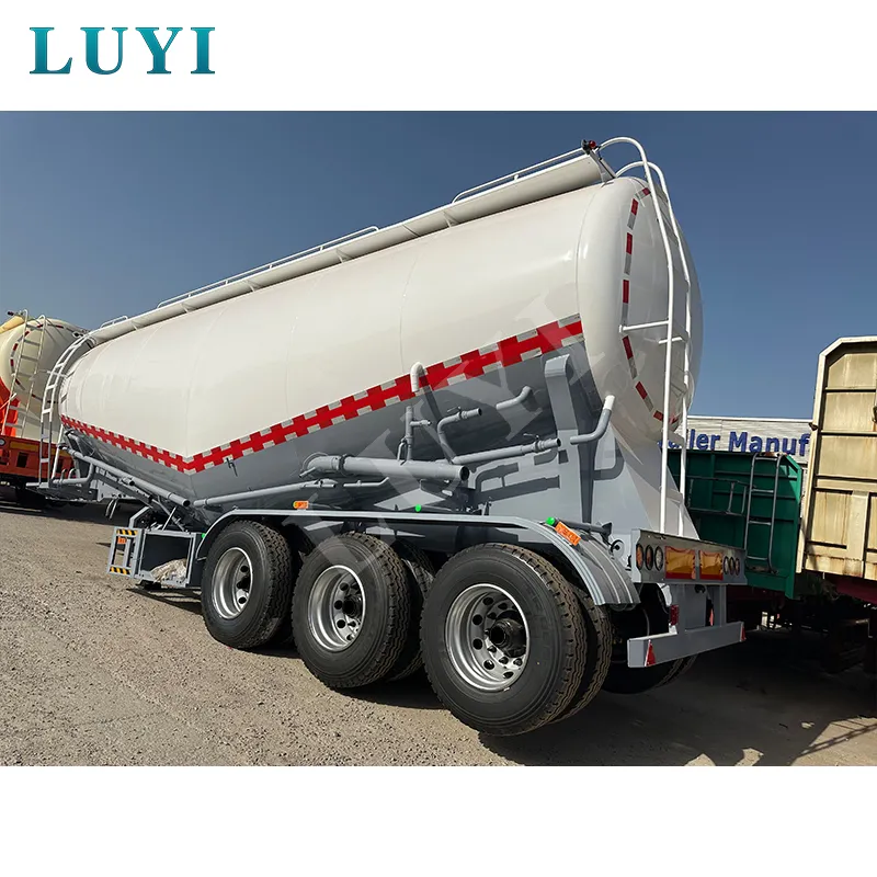 3‑axle 40CBM bulk powder tanker semi‑trailer