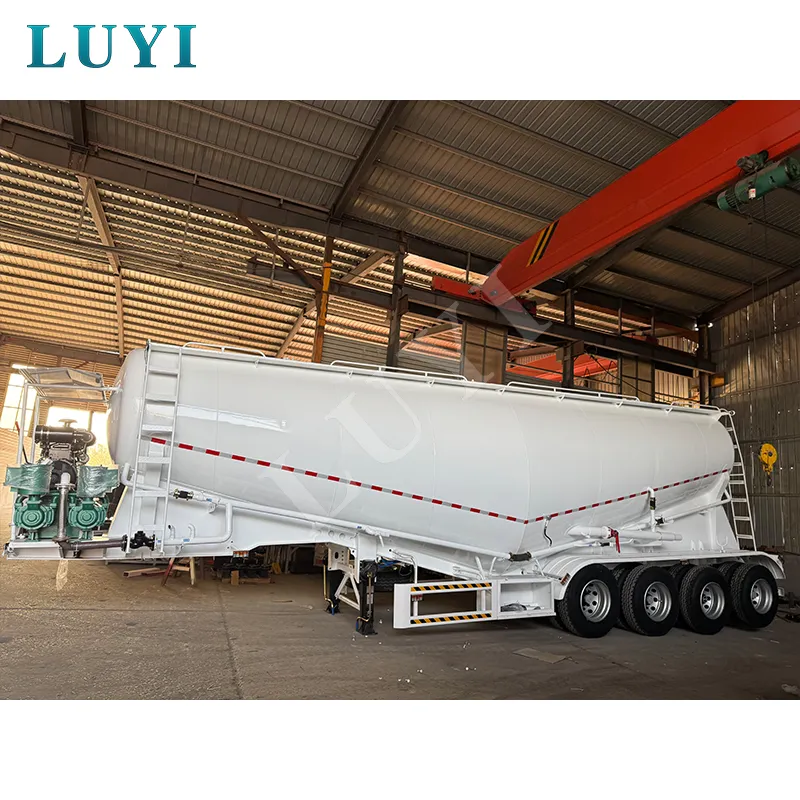 4‑axle powder tank semi‑trailer