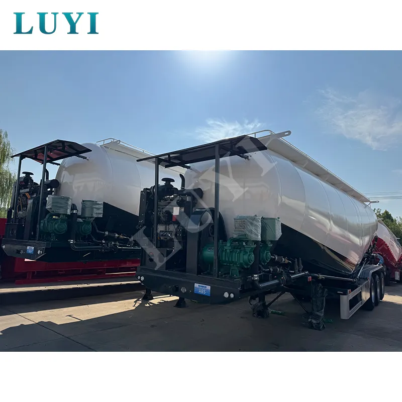 3‑axle bulk powder tank semi‑trailer