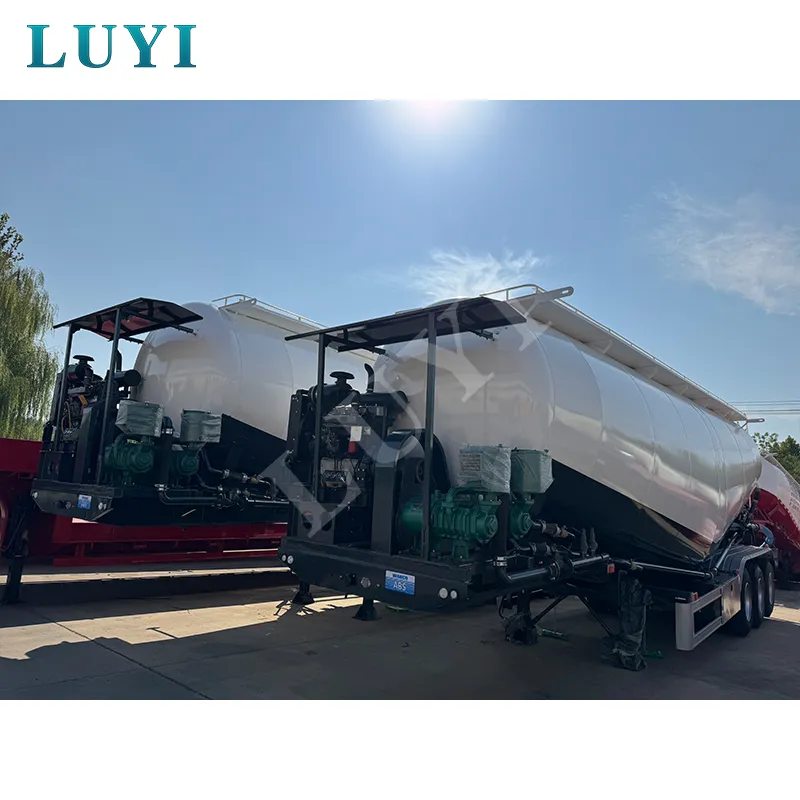 3‑axle bulk powder tank semi‑trailer