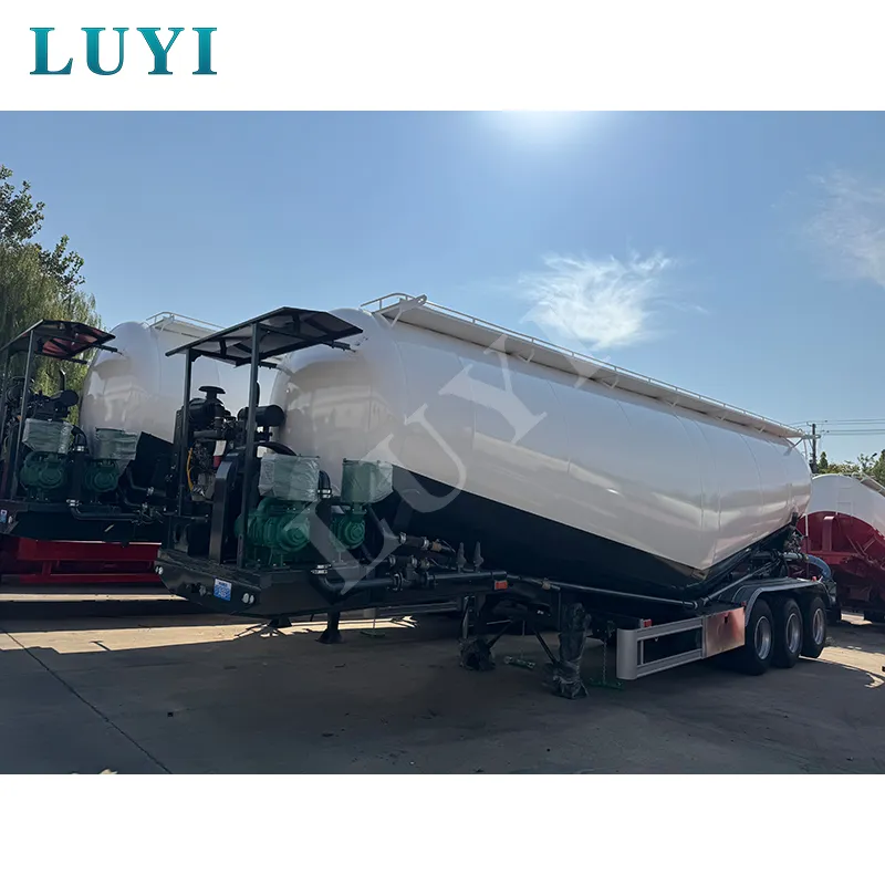 3‑axle bulk powder tank semi‑trailer