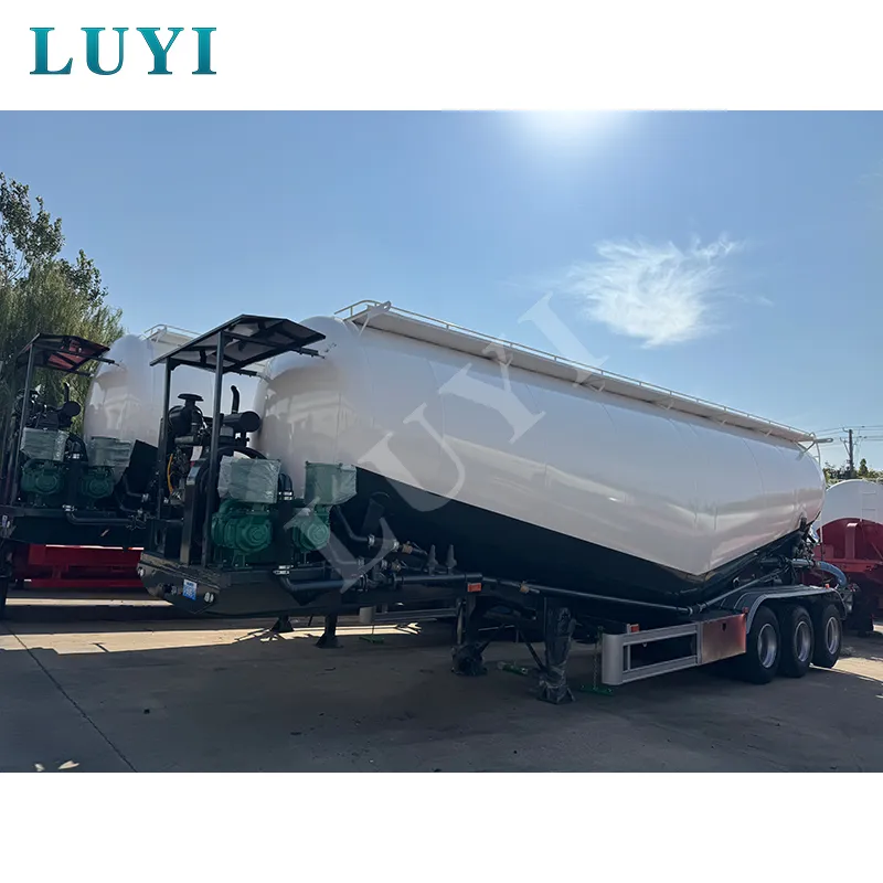 3‑axle bulk powder tank semi‑trailer