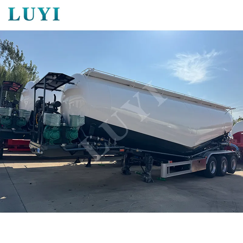 3‑axle bulk powder tank semi‑trailer