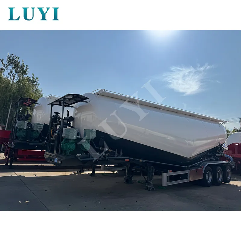 3‑axle bulk powder tank semi‑trailer