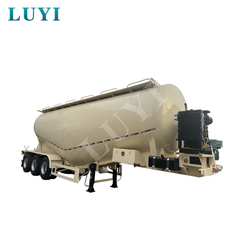 3‑axle bulk cement tanker semi‑trailer