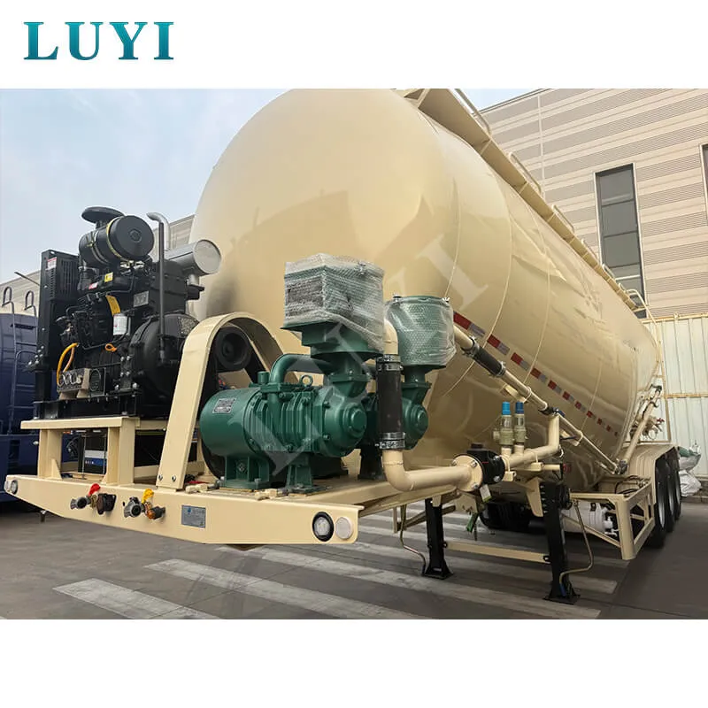 3‑axle bulk cement tanker semi‑trailer