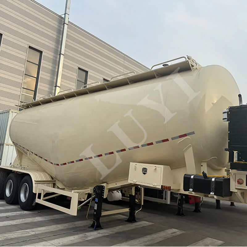 3‑axle bulk cement tanker semi‑trailer
