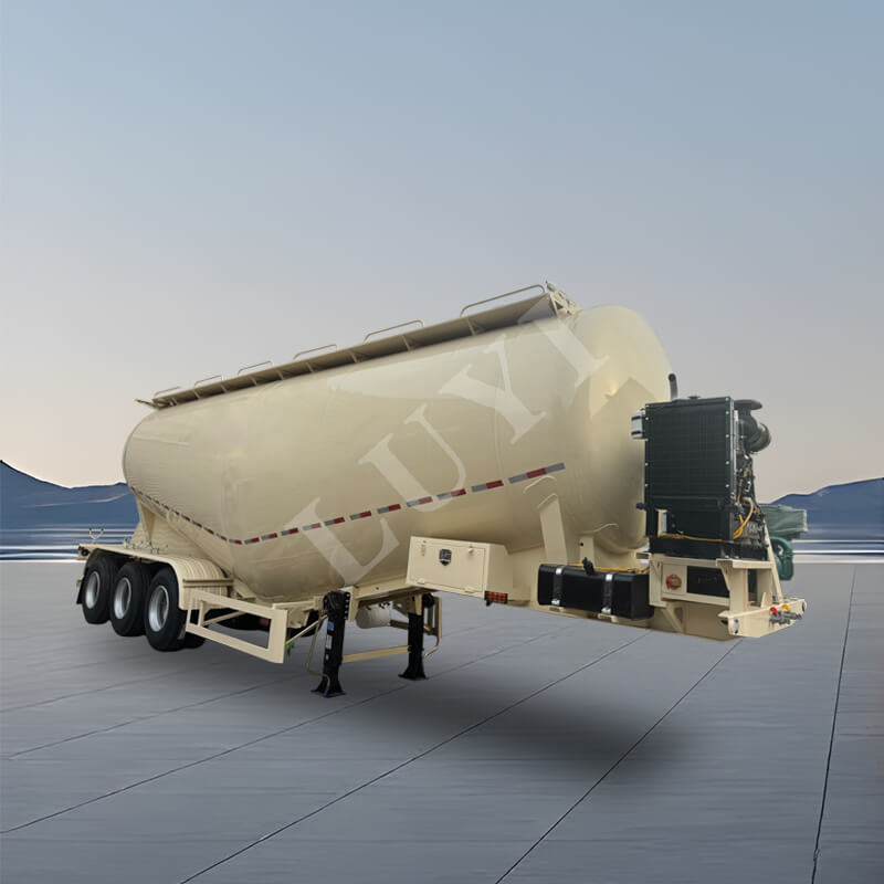 3‑axle bulk cement tanker semi‑trailer