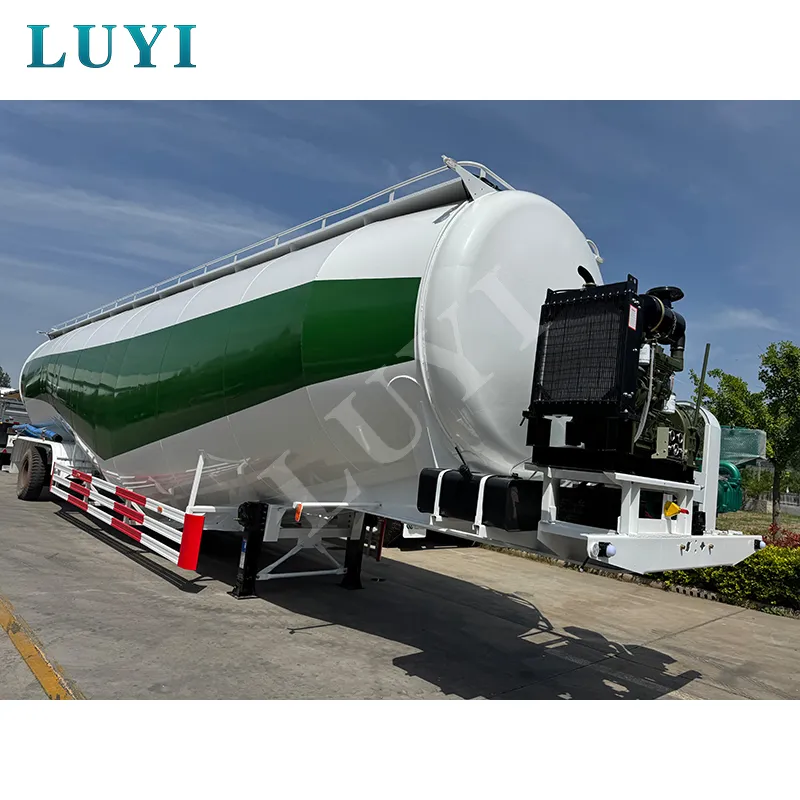 85m³ 3‑axle 2‑compartment bulk cement tanker semi‑trailer