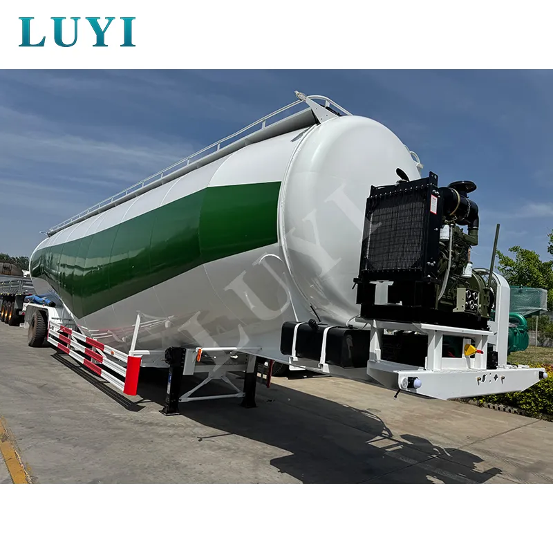 85m³ 3‑axle 2‑compartment bulk cement tanker semi‑trailer