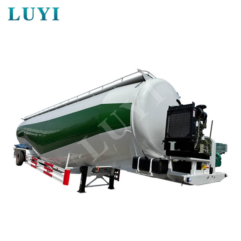 85m³ 3‑axle 2‑compartment bulk cement tanker semi‑trailer
