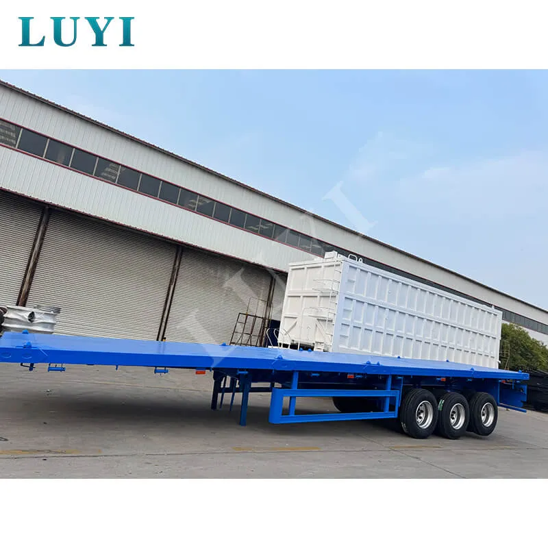 3‑axle flatbed semi‑trailer