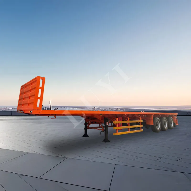 3‑axle flatbed semi‑trailer
