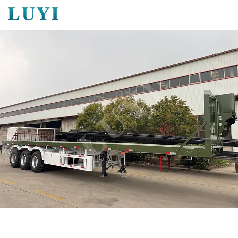 3‑axle flatbed semi‑trailer