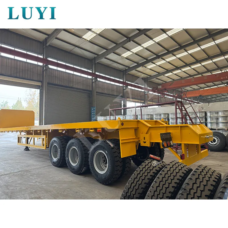 3‑axle flatbed semi‑trailer