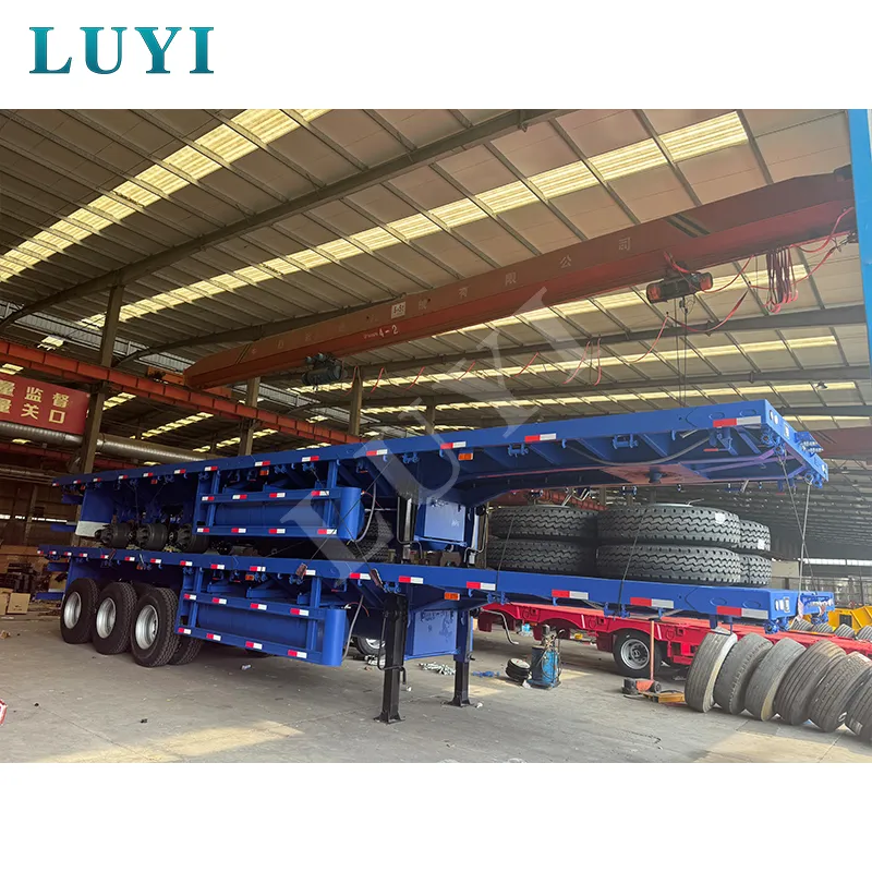 3‑axle flatbed semi‑trailer