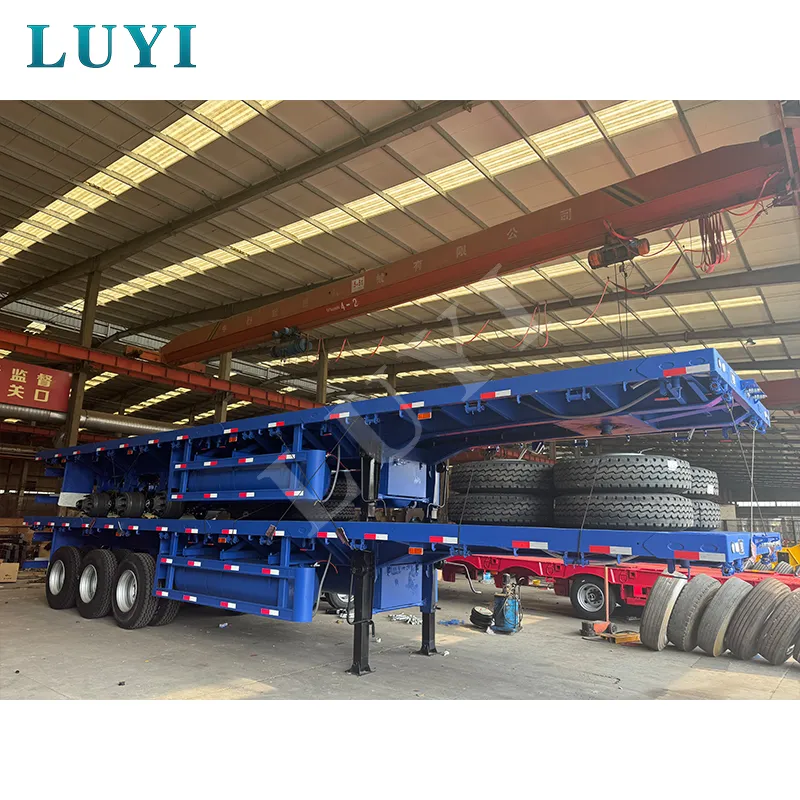 3‑axle flatbed semi‑trailer