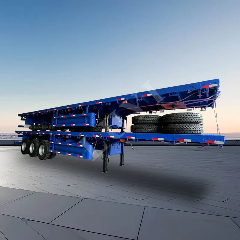 3‑axle flatbed semi‑trailer