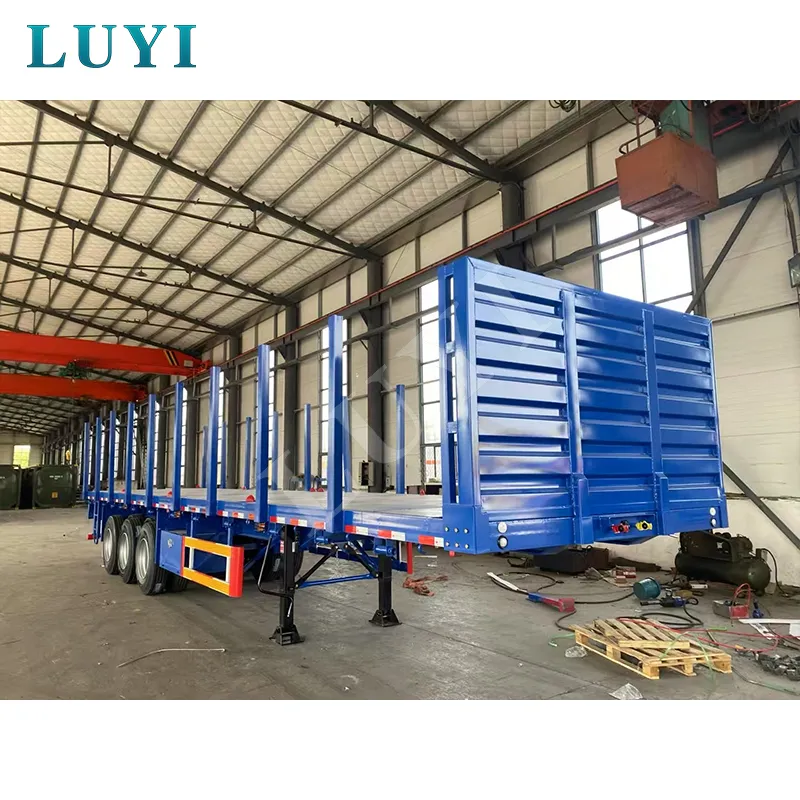 3‑axle flatbed semi‑trailer