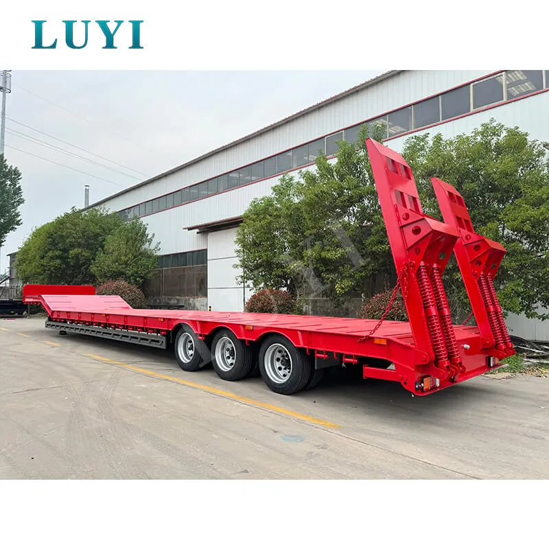 3 axle low bed semi trailer