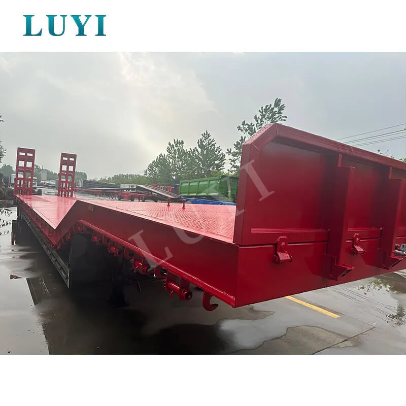 3 axle low bed semi trailer