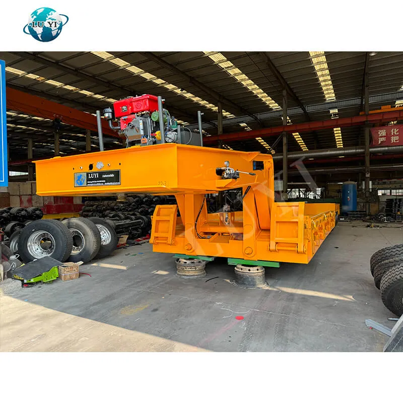 17m long 4‑axle detachable gooseneck low‑bed semi‑trailer, 3m width with 20cm widening on each side, 120‑ton load capaci