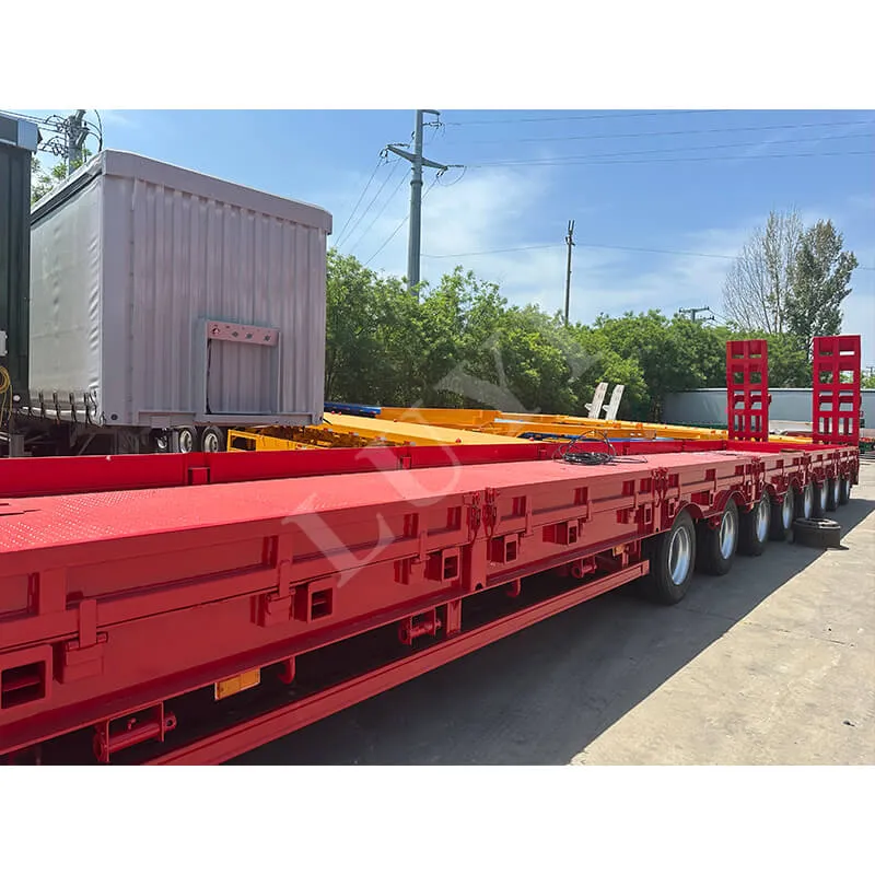 17‑8m Extendable 8‑Axle Low‑Bed Semi‑Trailer, 80‑100 Tons Load Capacity