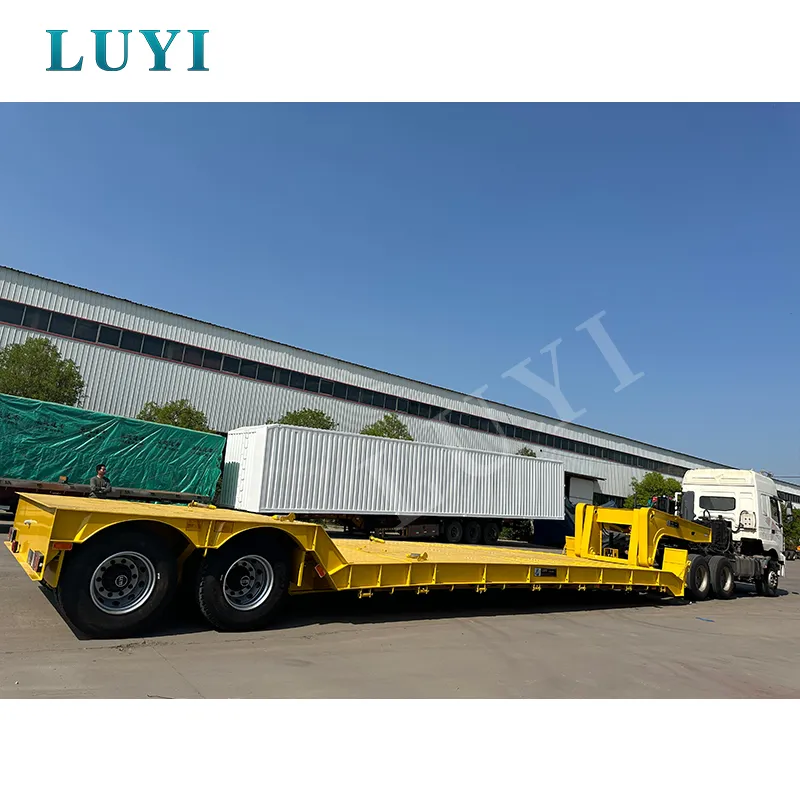 2‑axle detachable gooseneck low‑bed semi‑trailer