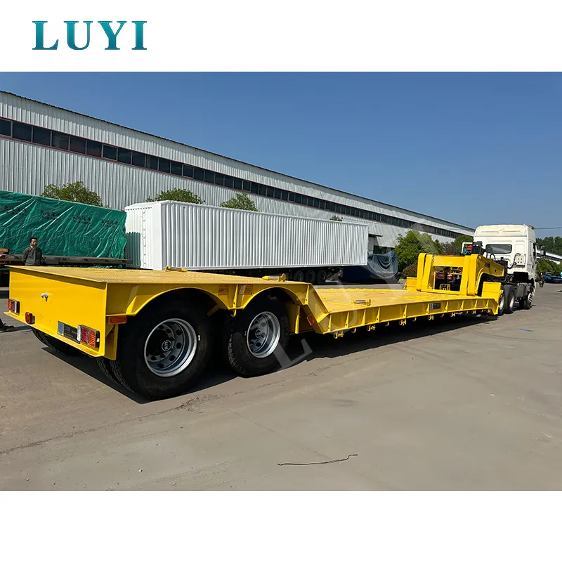 2‑axle detachable gooseneck low‑bed semi‑trailer