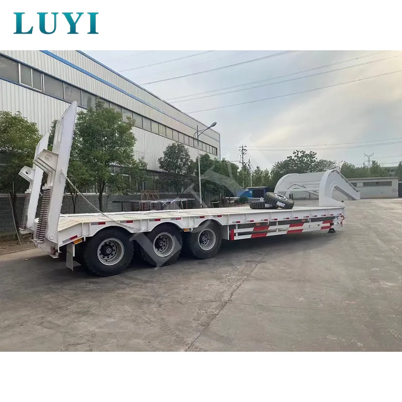 Low Bed Semi Trailer Heavy Goods Handling Project For Multimodal Logistics In Southeast Asia