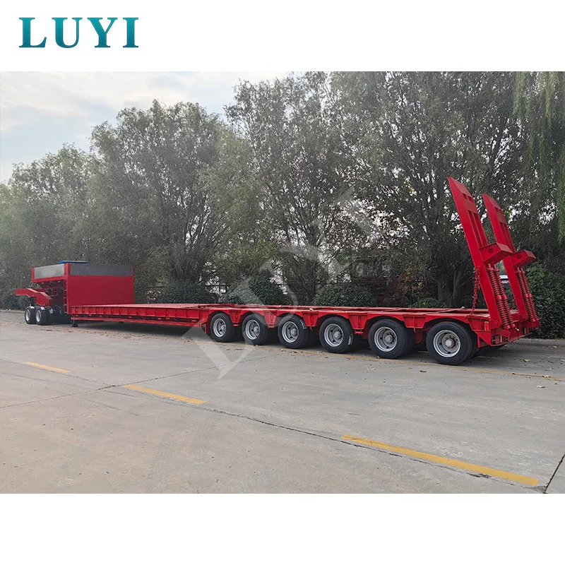 18m extendable low‑bed semi‑trailer, 5m extension length