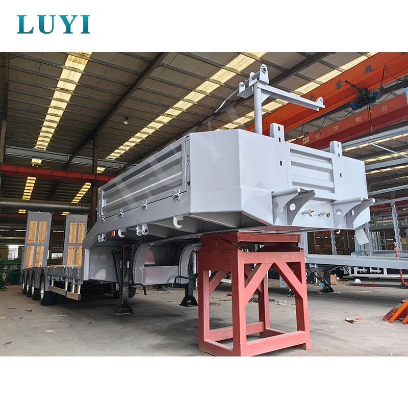 16m 4‑axle 6‑meter extensible low‑bed semi‑trailer