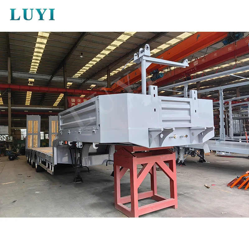 16m 4‑axle 6‑meter extensible low‑bed semi‑trailer