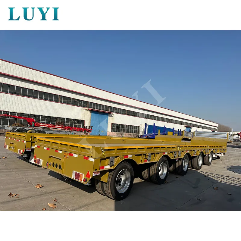 16‑meter extendable 80‑ton low‑bed semi‑trailer