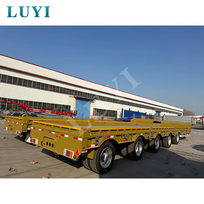 16‑meter extendable 80‑ton low‑bed semi‑trailer