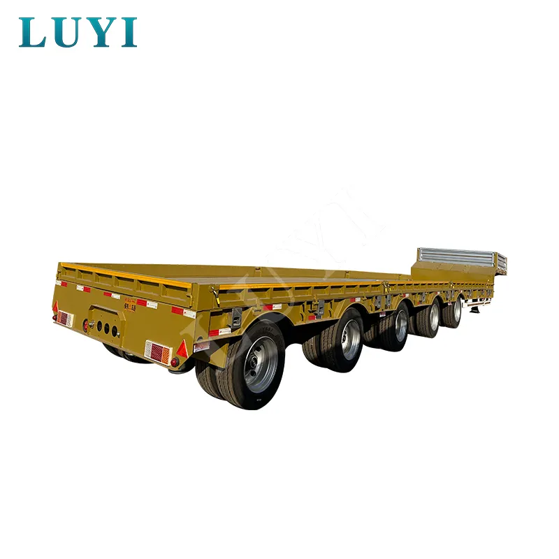 16‑meter extendable 80‑ton low‑bed semi‑trailer