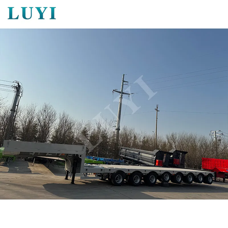 80‑ton 17‑meter 8‑axle low‑bed semi‑trailer