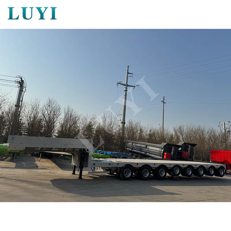 80‑ton 17‑meter 8‑axle low‑bed semi‑trailer