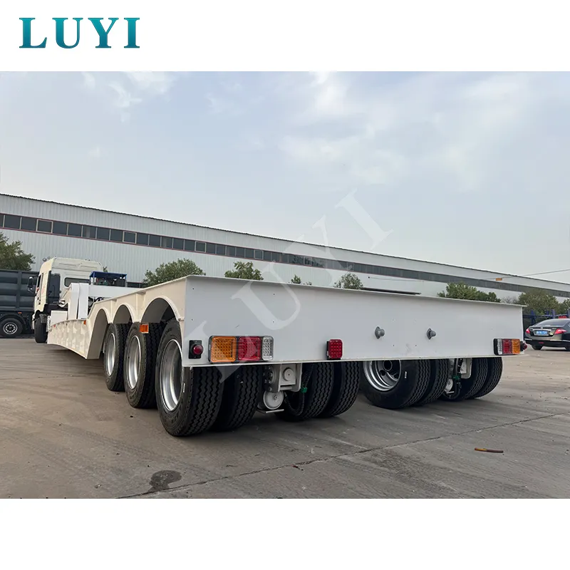 3‑line 6‑axle low‑bed flatbed semi‑trailer
