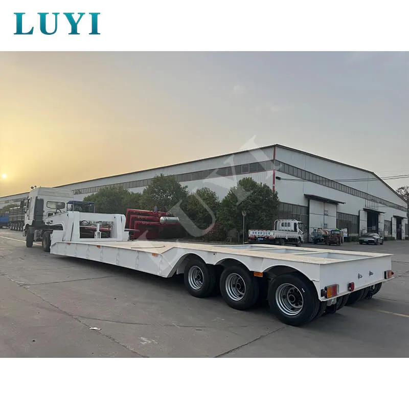 3‑line 6‑axle low‑bed flatbed semi‑trailer with detachable gooseneck