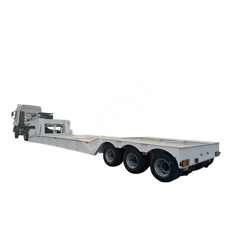 3‑line 6‑axle low‑bed flatbed semi‑trailer with detachable gooseneck